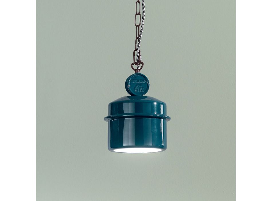 Industrielt design farvet keramisk ophængslampe - Liotta Viadurini