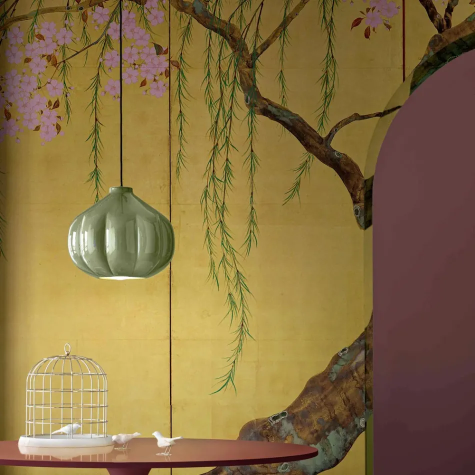 Keramisk pendel med 2 overflader lavet i Italien - Afoxe Viadurini