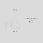 Keramisk pendel med 2 overflader lavet i Italien - Afoxe Viadurini