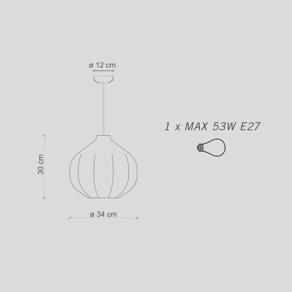 Keramisk pendel med 2 overflader lavet i Italien - Afoxe Viadurini