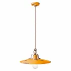 Lampe keramisk suspension og metal Emily land Ferroluce Viadurini