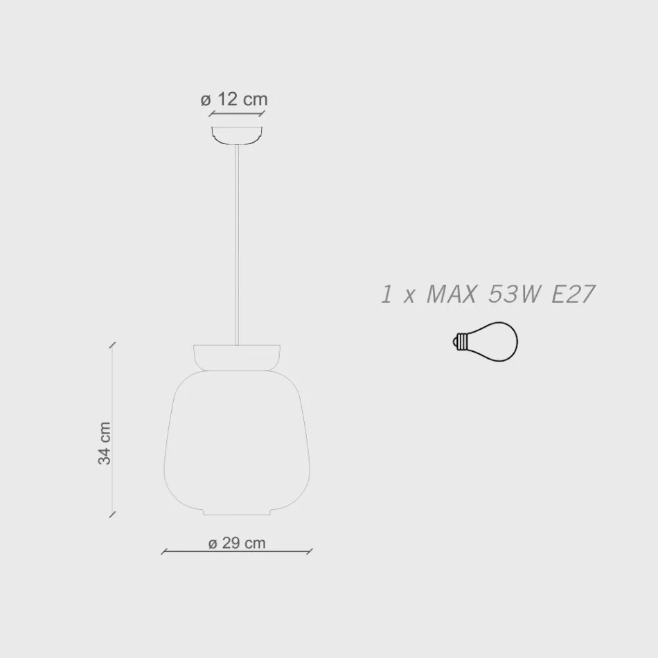 Pendel i keramik og glas Made in Italy - Corcovado Viadurini