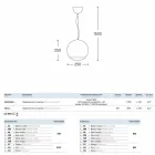 Lampe keramisk suspension kloden Aldo Bernardi Viadurini