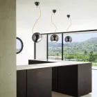 Lampe keramisk suspension kloden Aldo Bernardi Viadurini