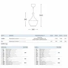Lampe keramisk suspension Den Lustri 3 Aldo Bernardi Viadurini