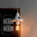 Ophængslampe i keramik i 3 finish af moderne design - futurisme