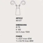 Keramisk pendant lampe til Battersea - Toscot komposition Viadurini