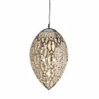 Pendel krystal og formet stål Egg æg Viadurini