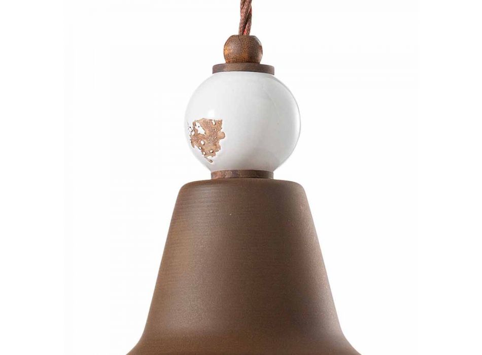 Lampe antik jern suspension og keramik Teresa Ferroluce Viadurini