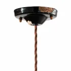 Lampe jern og keramik suspension corten Lois Ferroluce Viadurini