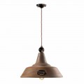 Lampe jern og keramik suspension corten Lois Ferroluce