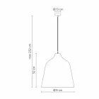 Ophængslampe i antracitstentøj og hvid indretningsdesign - Edmondo Viadurini