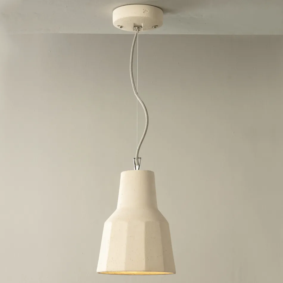 Ophængslampe i toscansk Majolica håndlavet i Italien - Toscot Rossi Viadurini