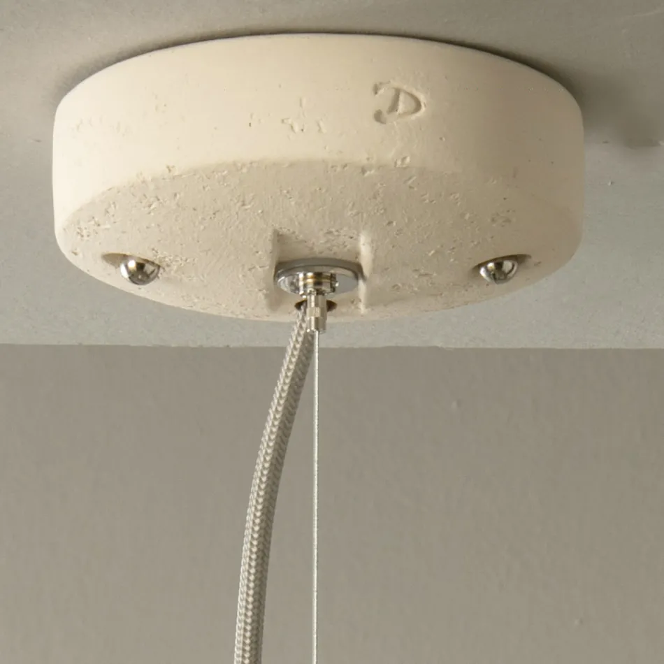 Ophængslampe i toscansk Majolica håndlavet i Italien - Toscot Rossi Viadurini