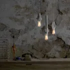 Ophængslampe i hvid, antracit eller guldmetal 2 størrelser - Meccasmo Viadurini