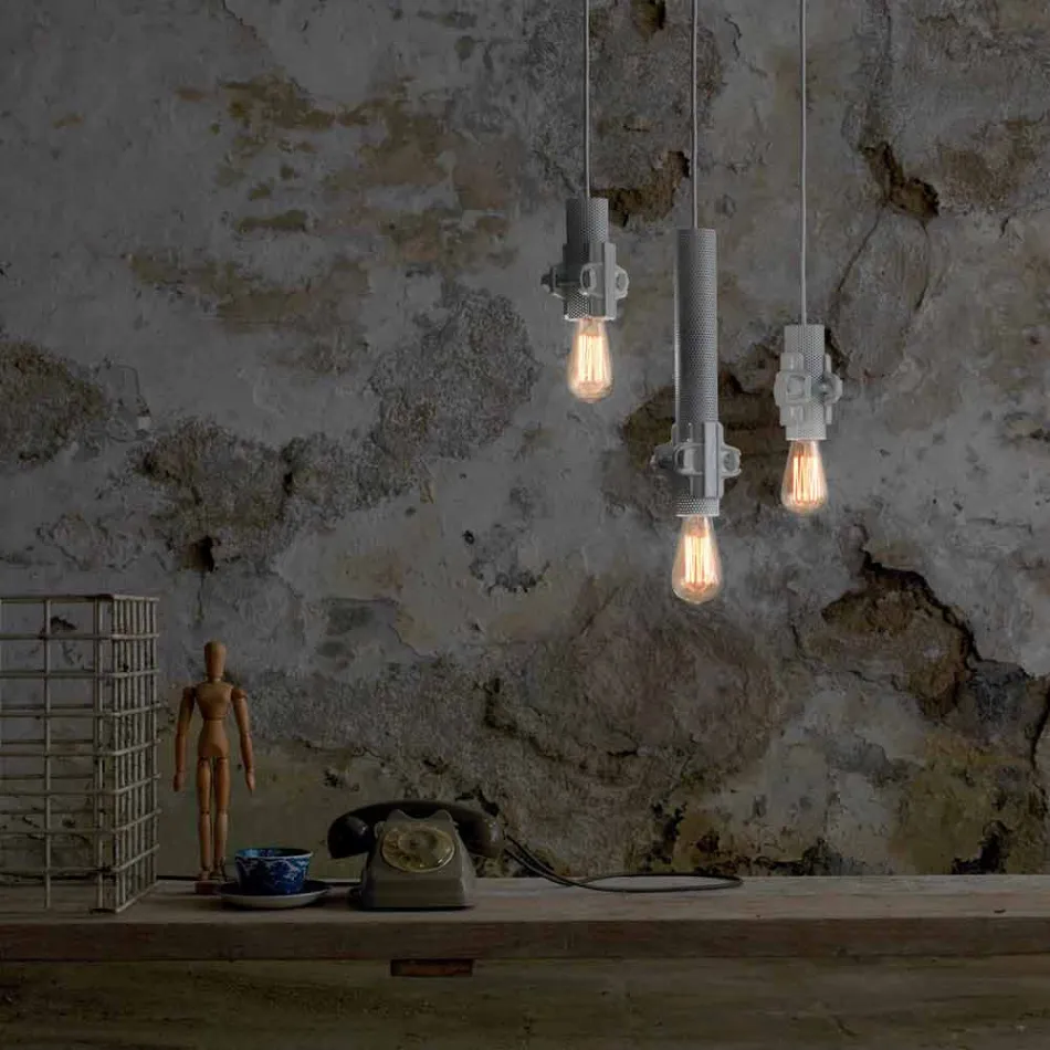 Ophængslampe i hvid, antracit eller guldmetal 2 størrelser - Meccasmo Viadurini