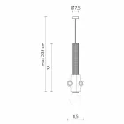 Ophængslampe i hvid, antracit eller guldmetal 2 størrelser - Meccasmo Viadurini