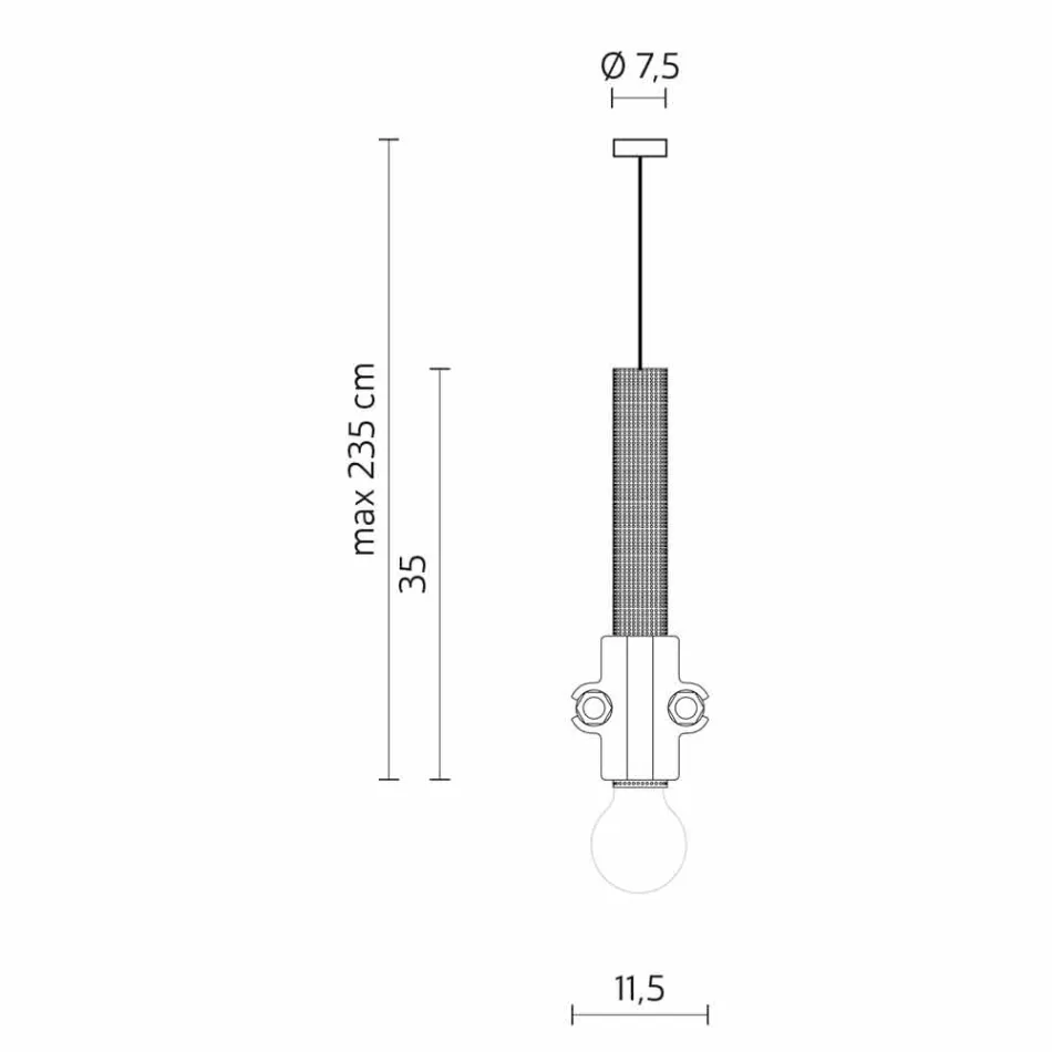 Ophængslampe i hvid, antracit eller guldmetal 2 størrelser - Meccasmo Viadurini