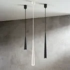 Pendellampe i hvid, sort eller guld metal 2 størrelser - Girotondo Viadurini