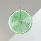 Ophængslampe i metal og glas dekoreret med koncentriske linjer - Hackberry Viadurini