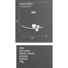 Ophængslampe i malet metal og blæst glas - Agerhøne Viadurini