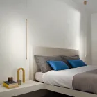 Pendellampe i guldmalet metal med justerbare kabler - orange Viadurini