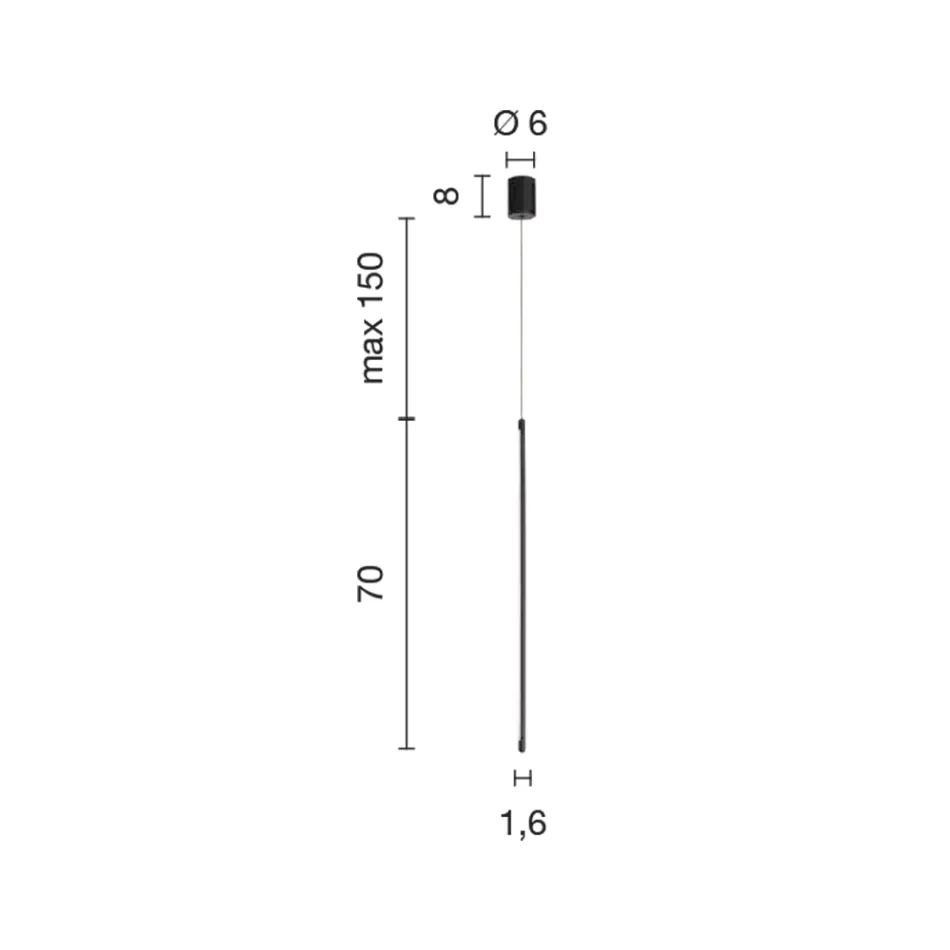 Pendellampe i guldmalet metal med justerbare kabler - orange Viadurini