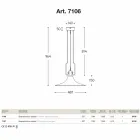 Lampe Brass Mill suspension og kobber med krog Viadurini