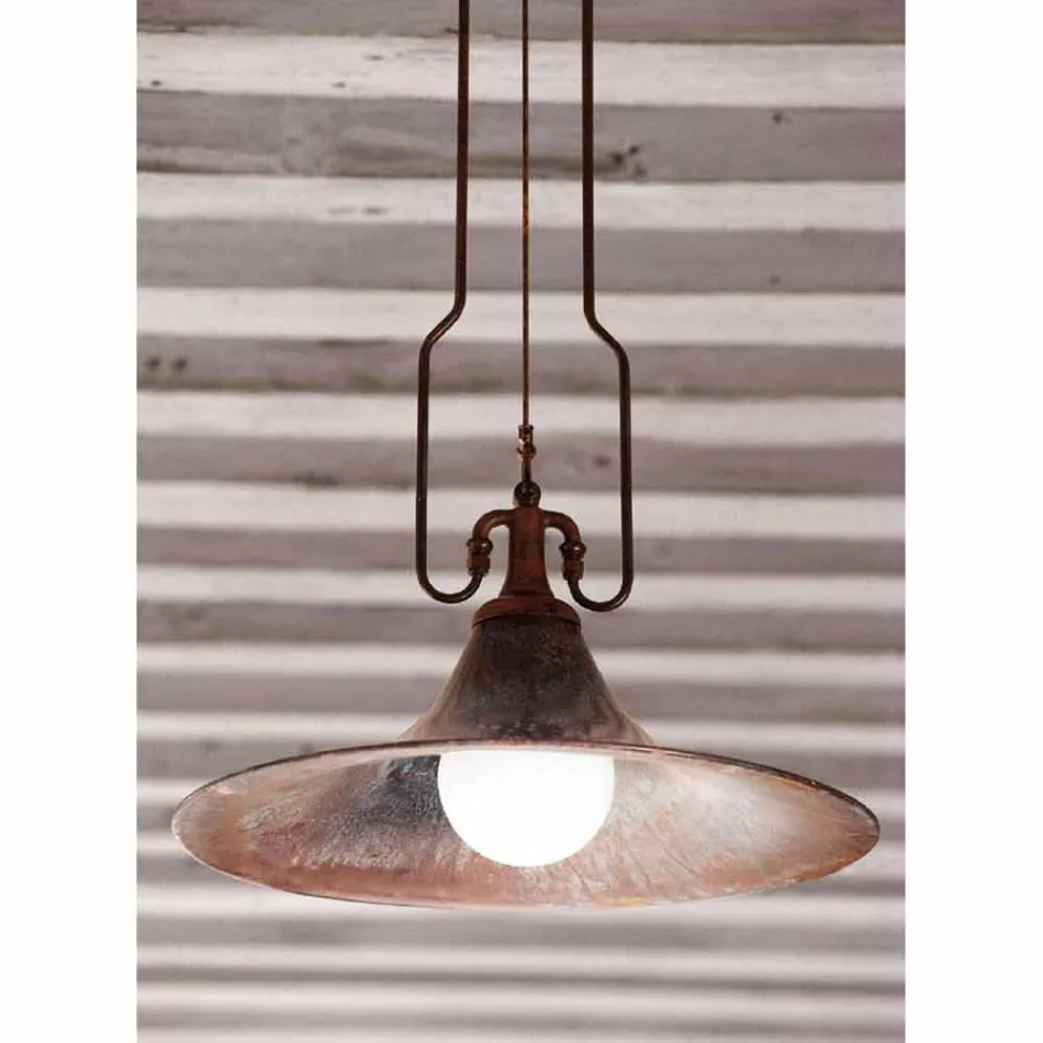 Lampe Brass Mill suspension og kobber med krog Viadurini