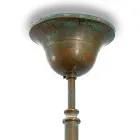 Messing, glas og IP44 pendellampe fremstillet i Italien - Drago Viadurini
