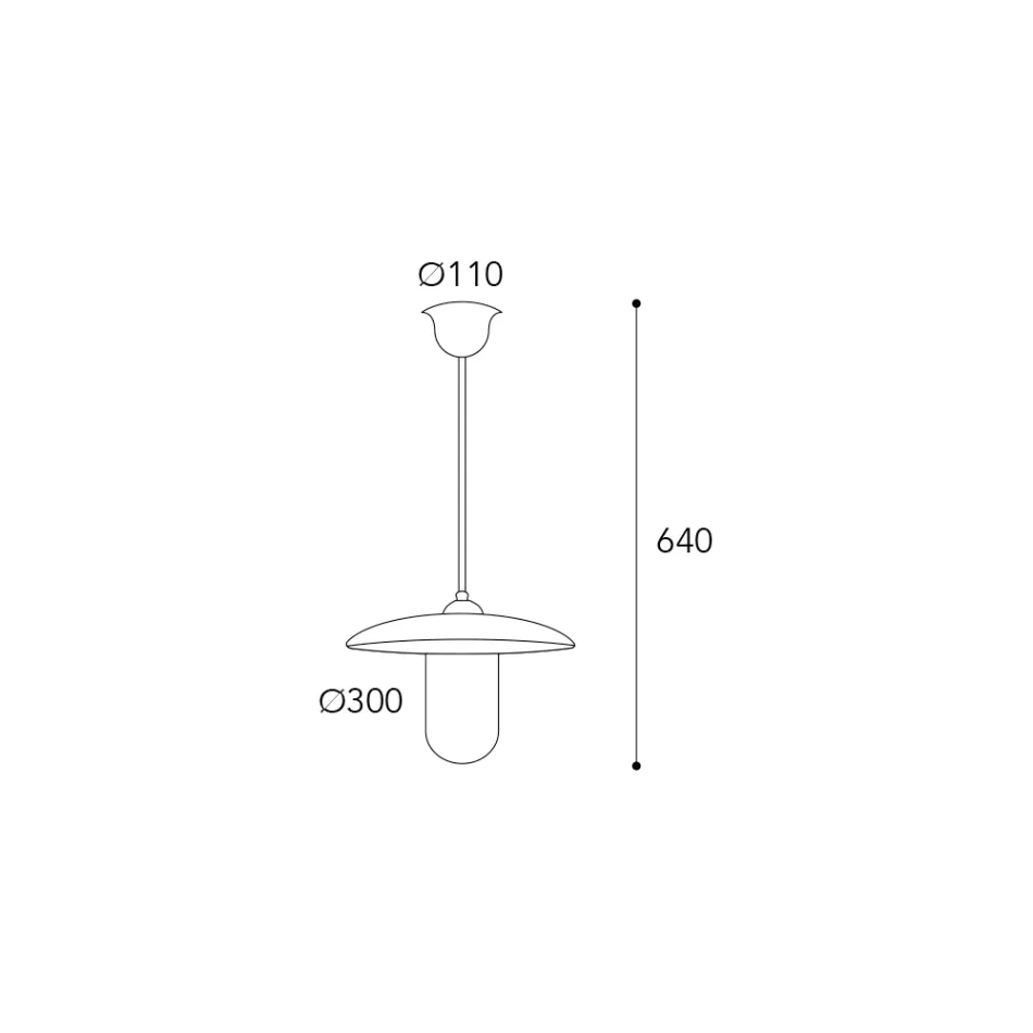 Messing, glas og IP44 pendellampe fremstillet i Italien - Drago Viadurini