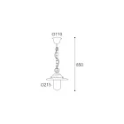 Elfico messing, klart glas og IP44 pendellampe Viadurini