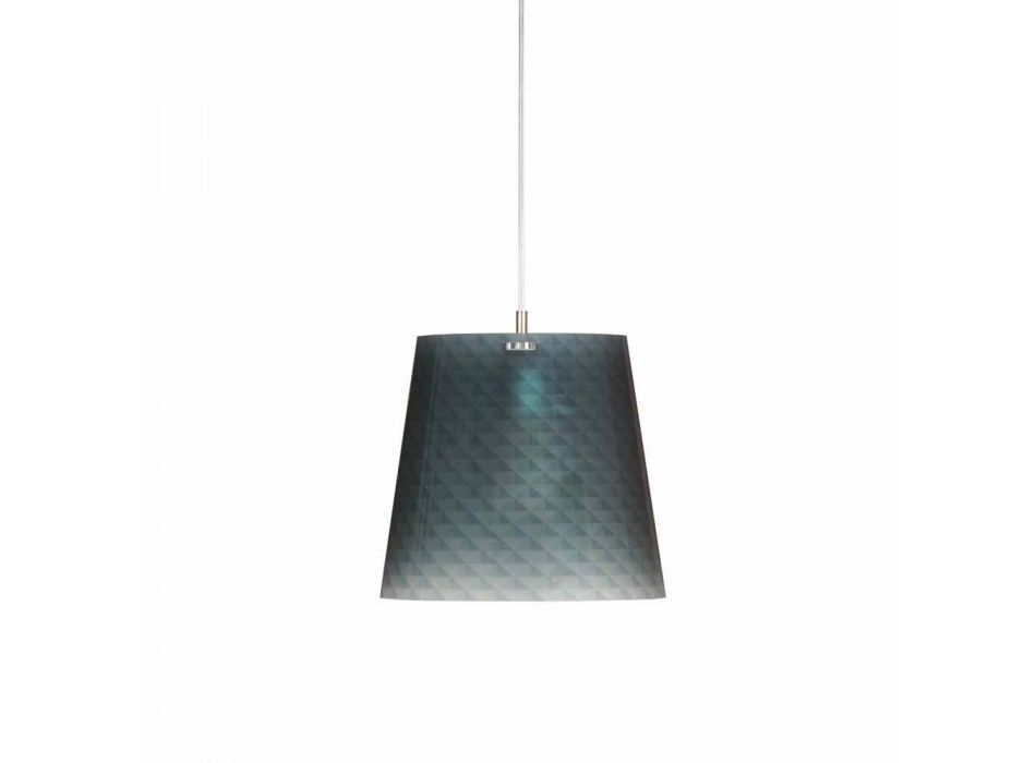 Lampe lavet af polycarbonat suspension med anstand, diam.30cm, Rania Viadurini