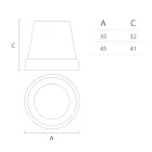 Pendellampe i hvid polyethylen Fremstillet i Italien - Minervo Viadurini