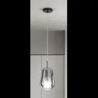 Pendel i glas og gennemsigtig tråd lavet i Italien - Trilly Viadurini