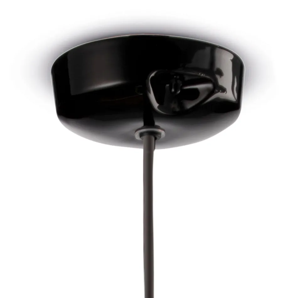 Pendel i glas i 2 forskellige overflader lavet i Italien - Afoxe Viadurini