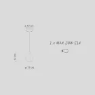 Pendel i glas i 2 forskellige overflader lavet i Italien - Afoxe Viadurini