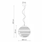 Ophængslampe i hvidt satinglas i 2 designstørrelser - Morse Viadurini