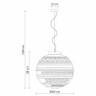 Ophængslampe i hvidt satinglas i 2 designstørrelser - Morse Viadurini