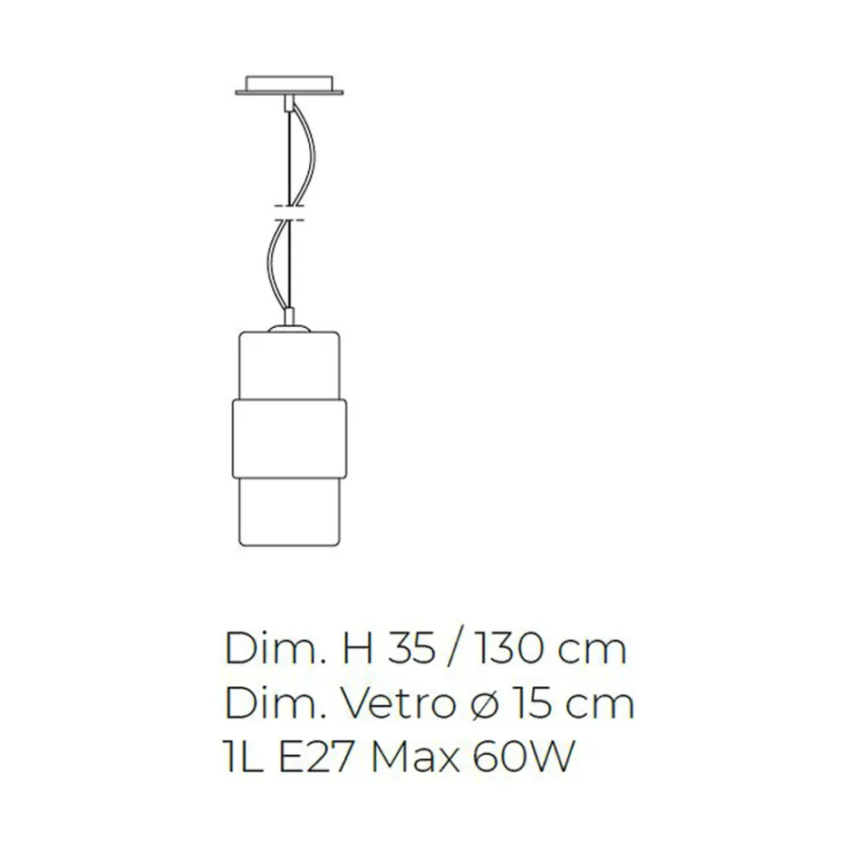 Ophængslampe i håndblæst glas i Venedig 15 cm - Satomi Viadurini