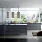 Håndblæst glasophængslampe lavet i Venedig - bambus Viadurini