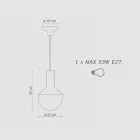 Pendel i malet glas Made in Italy - Selaron Viadurini