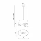 Ophængslampe i hvid glasfiber og metal Elegant design - Solar Viadurini