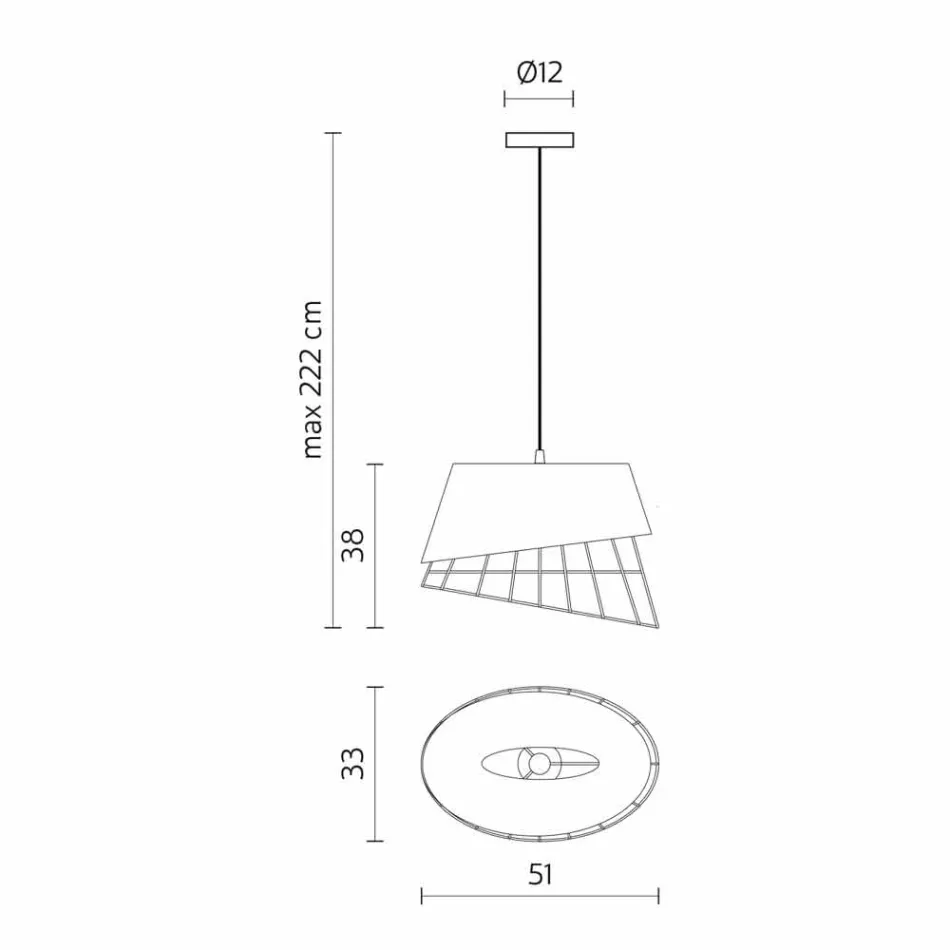 Ophængslampe i hvid glasfiber og metal Elegant design - Solar Viadurini