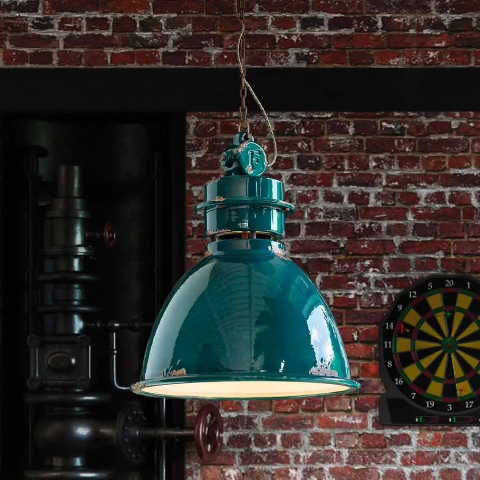 Lamp Industrial suspension håndlavede design Katie Viadurini