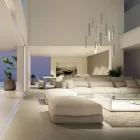 Led forsænket ophængslampe i hvid eller sort aluminium - Rebolla Viadurini