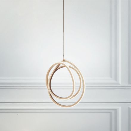Stor eller lille LED-ophængslampe i Design Guld Metal - Point Viadurini