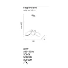 Led pendel i sølvmetal, 2 størrelser moderne design - Lumino Viadurini