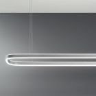 LED ophængslampe i metal med silikonediffuser - Vægt Viadurini