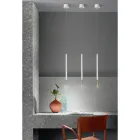 Moderne hængelampe med LED lys i malet metal - lærk Viadurini